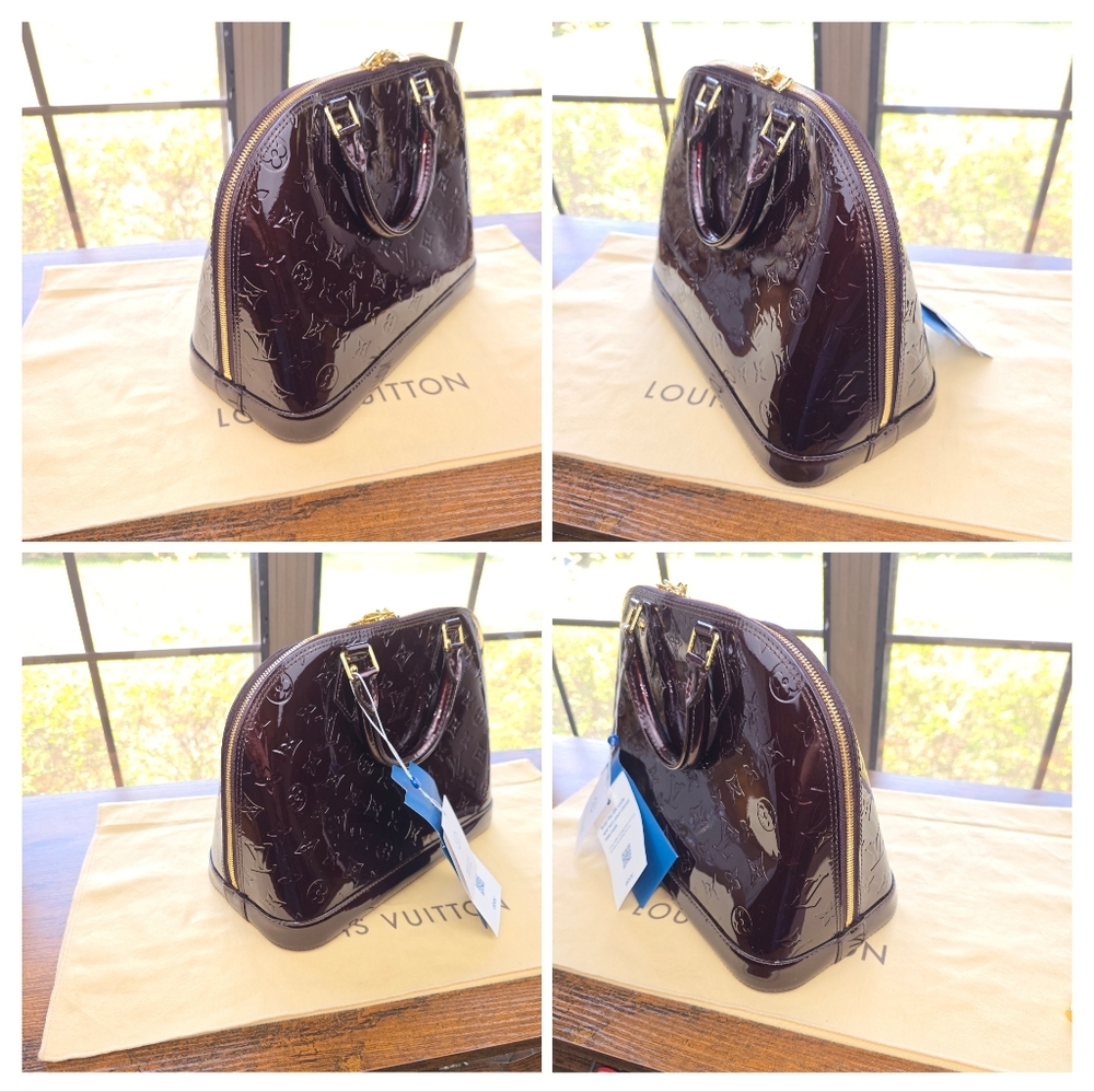 Louis Vuitton Alma PM Amarante Monogram Vernis Patent Leather Bag - Picture 5 of 15